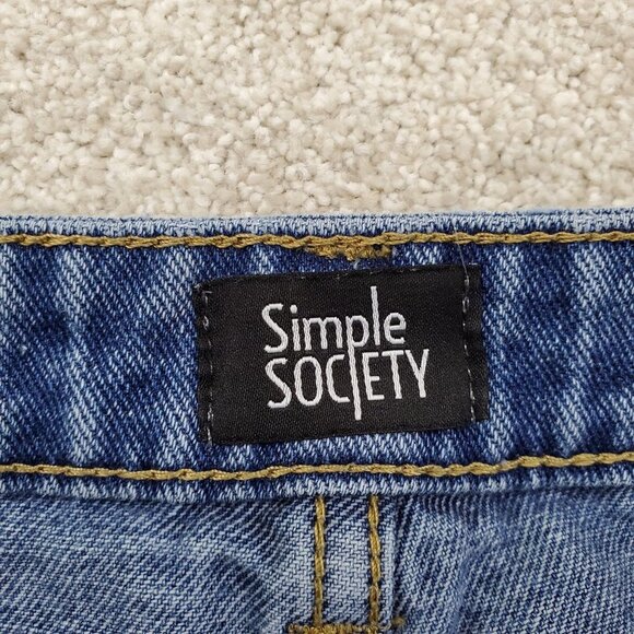 Simple Society Womens High-Waisted Half Bleached Boyfriend Jeans Size 11/30 - Picture 5 of 12